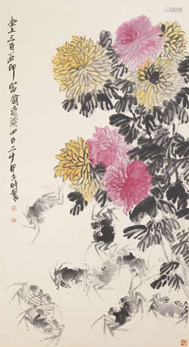 The Flower and Crab，by Qi Baishi