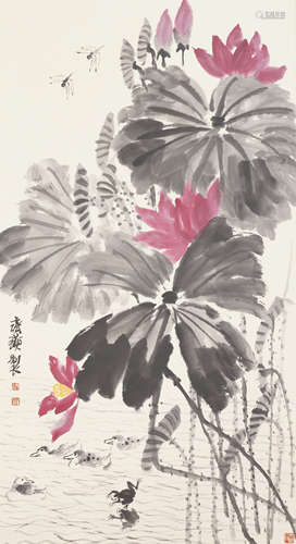 Chinese Flower Painting by Qi Baishi