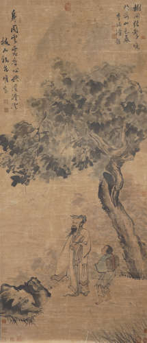 Chinese Figure Painting by Zhu Yunming