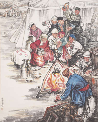 Chinese Figure Painting by Fang Zengxian