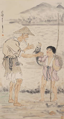 Chinese Figrue Painting by Xu Beihong