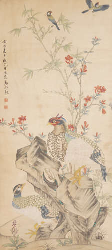 Chinese Bird-and-Flower Painting by Ma Yuanyu