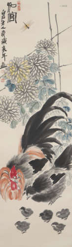 The Rooster，by Qi Baishi