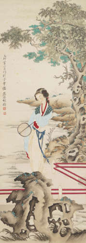 Chinese Figure Painting by Xu Cao