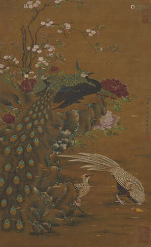 Chinese Bird-and-Flower Painting by Lyu Ji