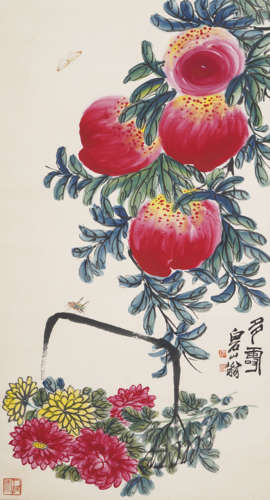 The Peaches，by Qi Baishi