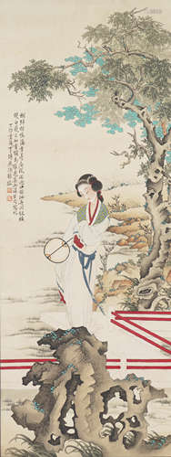 Chinese Figure Painting by Xu Cao