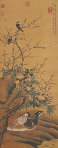 Chinese Bird-and-Flower Painting by Shen Quan