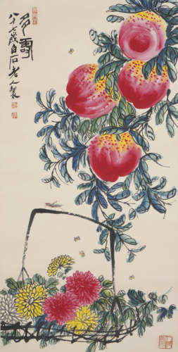 The Peaches，by Qi Baishi