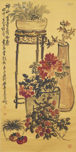 Chinese Flower Painting by Wu Changshuo