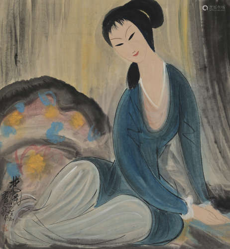 Chinese Figure Painting by Lin Fengmian