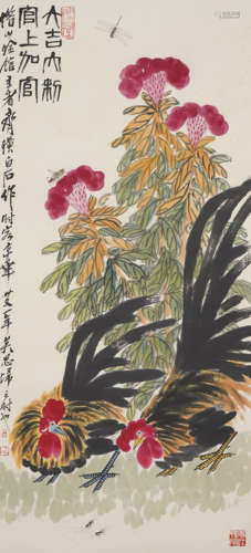 The Rooster，by Qi Baishi