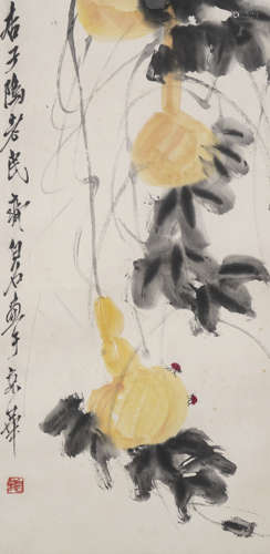 The Double-Gourds，by Qi Baishi