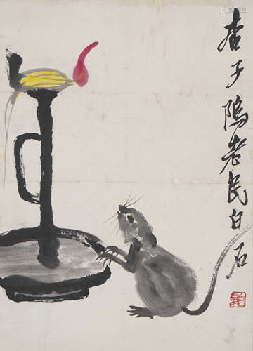 The Mouse，by Qi Baishi