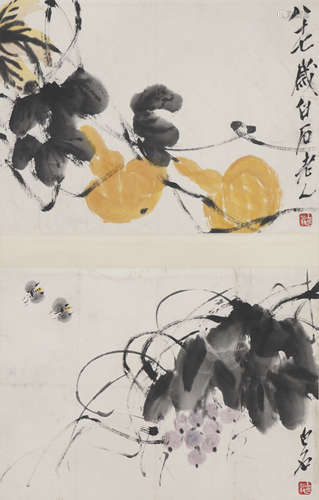 Chinese Flower Painting by Qi Baishi