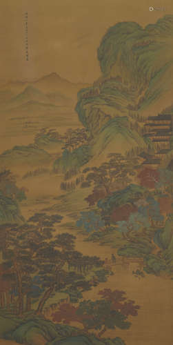 Chinese Landscape Painting by Zhao Mengfu