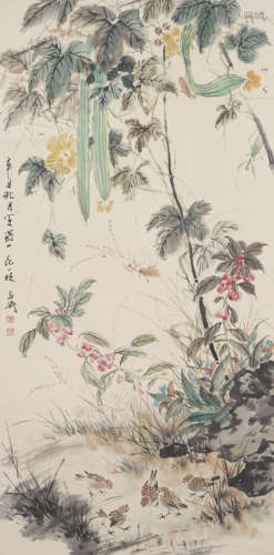 Chinese Bird-and-Flower Painting by Wang Xuetao