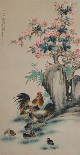 Chinese Bird-and-Flower Painting by Yan Bolong