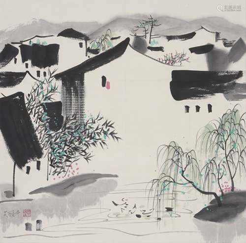 Chinese Landscape Painting by Wu Guanzhong