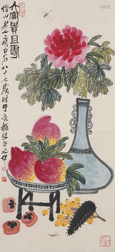 The Peaches，by Qi Baishi