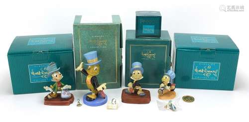 Five Walt Disney Classics Collection Jiminy Cricket figures ...