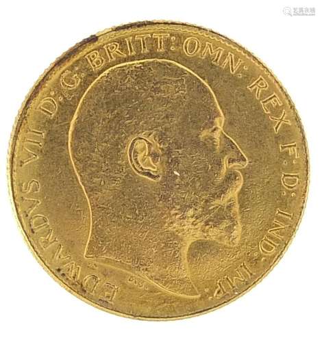 Edward VII 1909 gold half sovereign