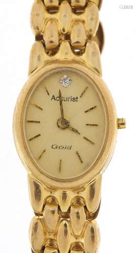 Accurist, ladies 9ct gold Accurist Gold wristwatch with 9ct ...