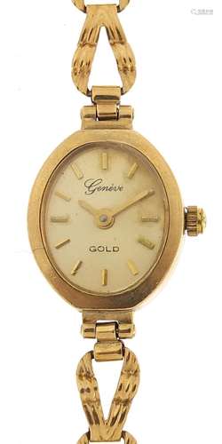 Geneve, ladies 9ct gold Geneve Gold wristwatch with 9ct gold...