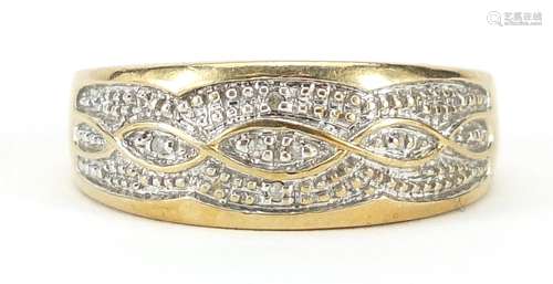 9ct gold diamond half eternity ring engraved together foreve...