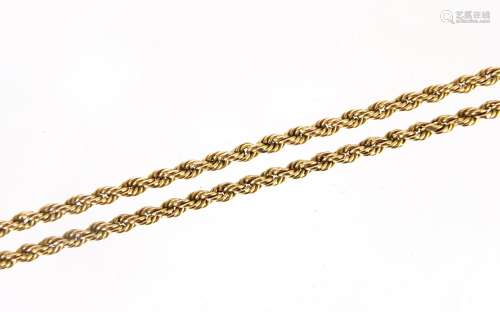 9ct gold rope twist necklace, 45cm in length, 2.7g