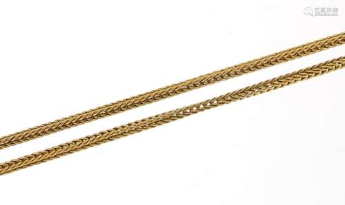 9ct gold herringbone link necklace, 47cm in length, 3.4g