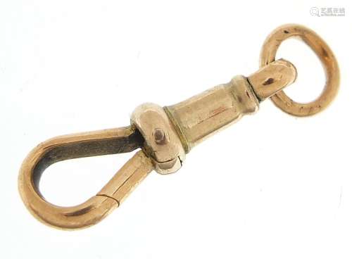 9ct gold swivel jewellery clasp, 2.5cm in length, 2.3g