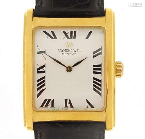 Raymond Weil, gentlemens 18ct gold plated wristwatch, the ca...