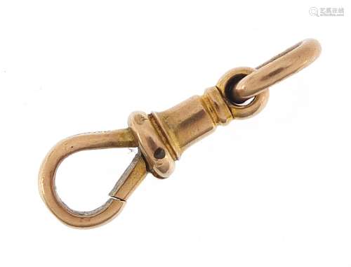9ct gold swivel jewellery clasp, 2.1cm in length, 2.9g