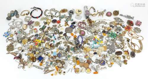 Collection of vintage and later costume jewellery including ...