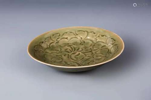 YAOZHOU WARE FLORAL PORCELAIN PLATE