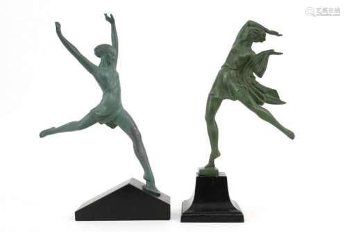 LE FAGUAYS PIERRE (1892 - 1962) twee Art Deco-sculpturen met...