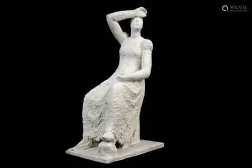 GUEBELS MONIQUE (°1921) sculptuur in keramiek : "Niobé&...