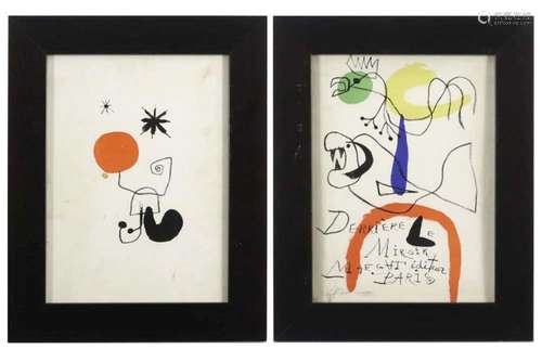 MIRO JOAN (1893 - 1983) pendant litho's uit "Derriè...