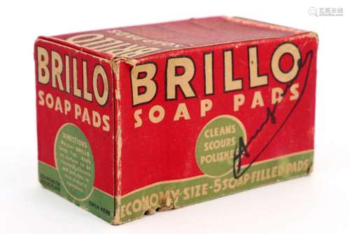 WARHOL ANDY (1930 - 1987) handgesigneerde "Brillo"...