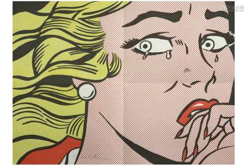 LICHTENSTEIN ROY (1923 - 1997) handgesigneerde "Crying ...