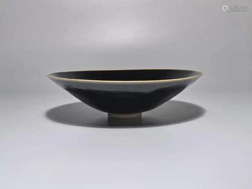 SONG DING WARE BLACK BAMBOO HAT BOWL