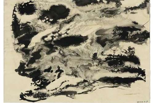 MEES JOZEF (1898 - 1987) inkttekening : "Abstracte comp...