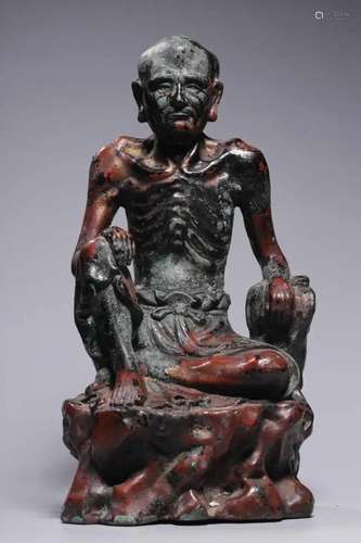 BRONZE FIGURINE OF AN ARHAT