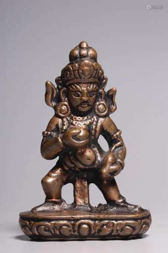 BRONZE FIGURINE OF DZAMBHALA BUDDHA