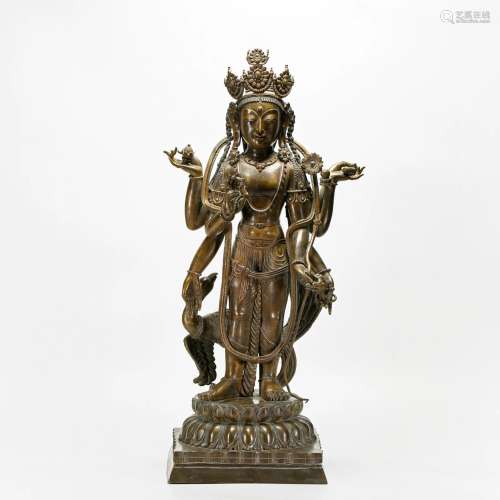 A Bronze Standing Avalokitesvara