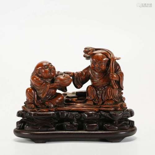 A Carved Bamboo Immortals