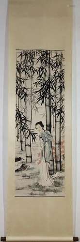 XU BEIHONG, LADY AND BAMBOOS