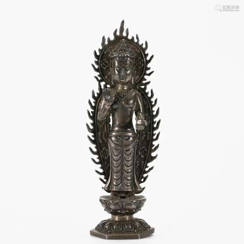 A Silver Standing Avalokitesvara