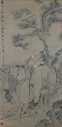 A Chinese Scroll Painting By Huang Shen